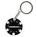 Black Poker Chip Keychain